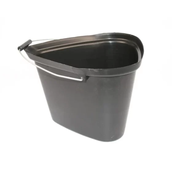 11l triangular black bucket with steel handle