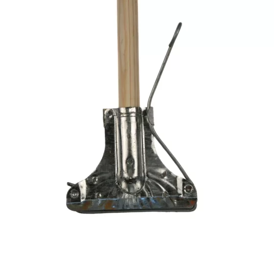 wooden handle with metal clip holder