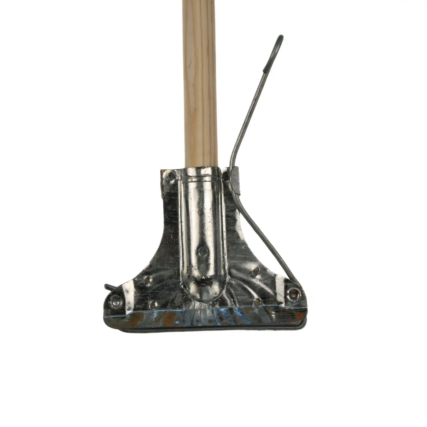 wooden handle with metal clip holder